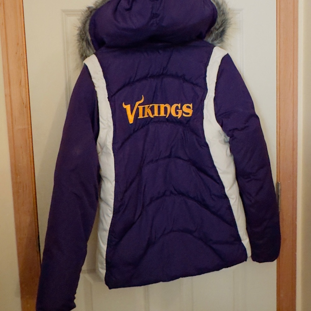 Vikings Purple Puffer Jacket